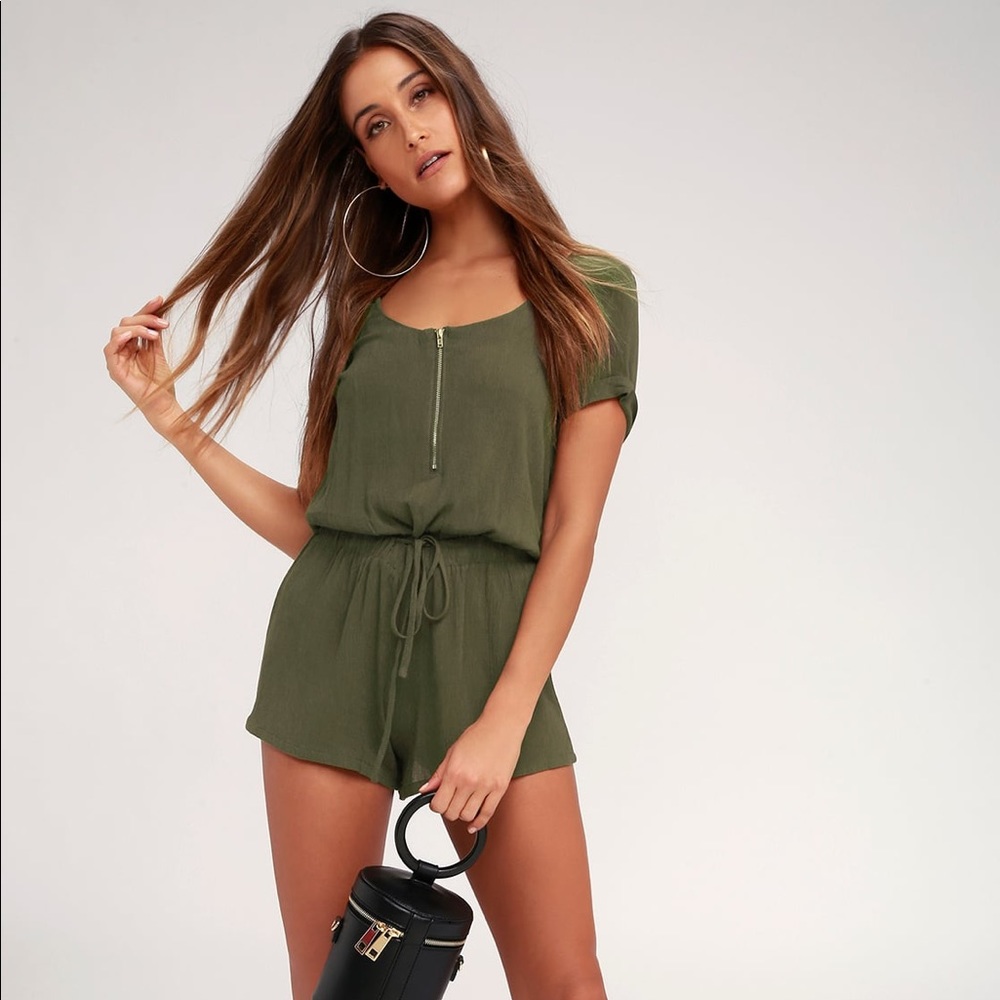 Kudos Olive Green Romper